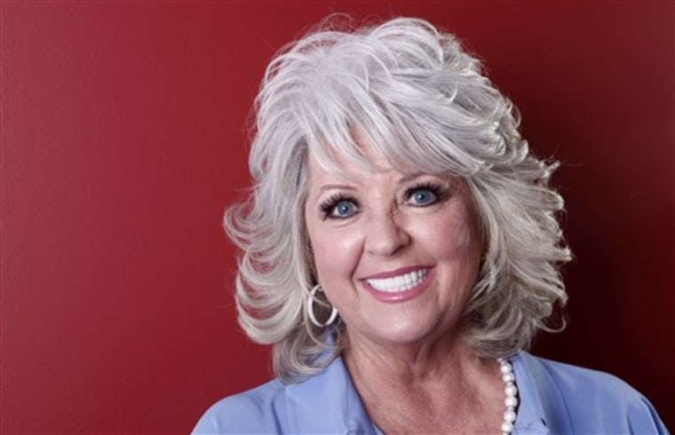 FILE - In this Tuesday, Jan. 17, 2012 photo, celebrity chef Paula Deen poses for a portrait in New York.  A month after being widely criticized for revealing she has diabetes, as well as a lucrative endorsement deal for a drug to treat it, Paula Deen says she's ready to show a lighter side to her famously fatty Southern-style cooking.  (AP Photo/Carlo Allegri)